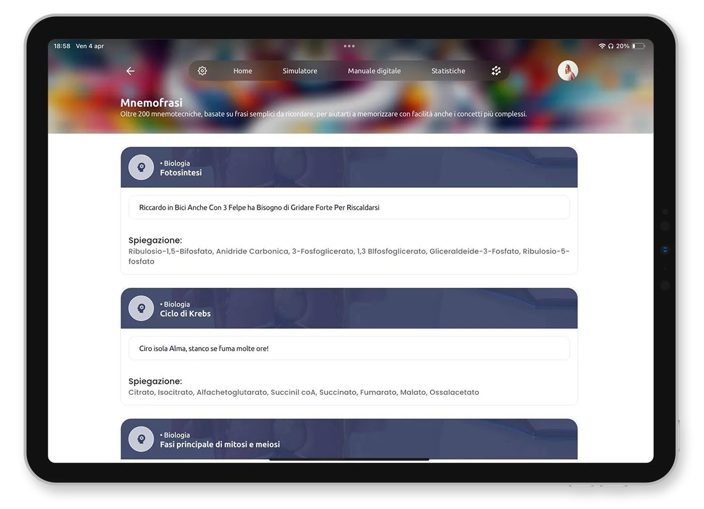Mnemonics & formulas